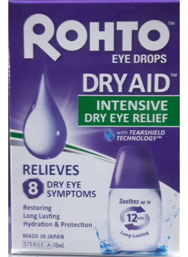 Dry Aid Eye Drops Long Lasting Dry Eye Relief & Eye Lubrication Solution 10ml